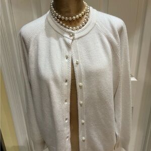 VINTAGE WHITE GOODCLOTHES LONG SLEEVE CARDIGAN